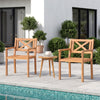 Outdoor Garden Acacia Wood Patio Dining Chairs for Porch-Set of 4 - Gallery View 1 of 9