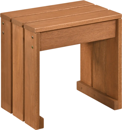 Costway Outdoor Garden Patio Backless Bench Single Person Solid Wood Frame 59559165 New