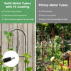 Outdoor garden rose arch trellis made of PE-coated metal tubes, 58 x 73 inches, for supporting climbing plants.