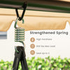 Close-up of the strengthened spring on the 2-seat outdoor swing chair, supporting 600 lbs for safe swinging.