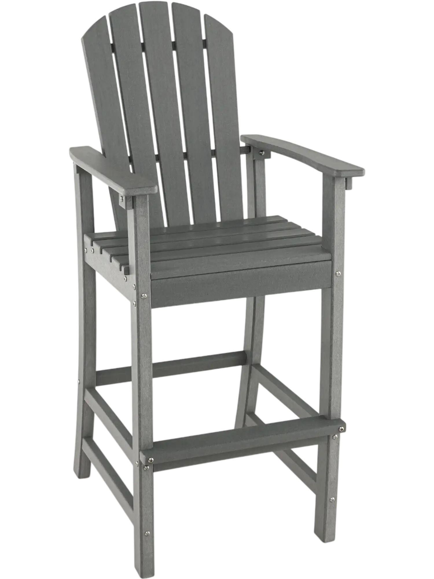 Costway Outdoor HDPE Counter Height Bar Stool w/ Armrests Footrest 30