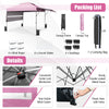 10 x 17.6 feet pink outdoor pop-up canopy tent with dual awnings, sturdy metal frame, ideal for beach or picnic use.