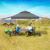 10 x 17.6 Feet Outdoor Instant Pop-up Canopy Tent with Dual Half Awnings-Gray - Gallery View 1 of 10