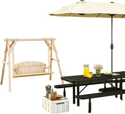 Costway Outdoor Patio 6-in-1 Garden Dining Relaxation Combo Set 93863994 New