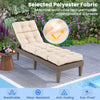 Outdoor lounge chaise cushion in beige, 73"x22", featuring machine washable polyester fabric for easy maintenance.