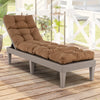 Outdoor Lounge Chaise Cushion with String Ties for Garden Poolside-Brown - Gallery View 1 of 10