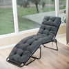 Outdoor Lounge Chaise Cushion with String Ties for Garden Poolside-Gray - Gallery View 1 of 12