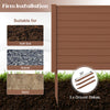 Outdoor PVC air conditioner fence with 20-inch stakes, designed for easy installation in soft soil, gravel, or sand.