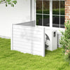 Outdoor PVC Air Conditioner Fence with 20 Inch Long Stakes-White - Gallery View 1 of 11