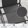 Close-up of breathable, quick-drying fabric on outdoor patio chair seat, featuring a durable gray design for comfort.