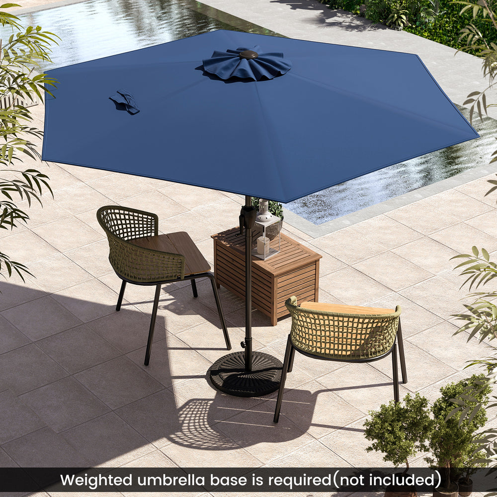 7.5 feet Outdoor Patio Heavy Duty Market Umbrella with Push Button Tilt-Navy - Gallery View 1 of 10