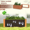 Outdoor plant container with seat featuring an open-ended bottom for water drainage, ideal for garden or balcony use.