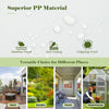 Outdoor planter box with self-watering system and trellis, made of weather-proof PP material, ideal for gardens and.