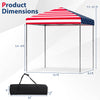 Outdoor pop-up canopy tent with multicolor design, adjustable height 6.2-8 ft, ideal for parties and events.