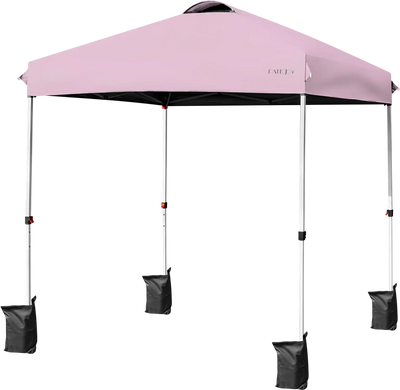 Costway 6.6' x 6.6' Outdoor Pop-Up Canopy Tent w/ Roller Bag 82096137 New