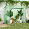 Outdoor Portable Walk-in Greenhouse with PE Cover Heavy-Duty Metal Frame Roll-up Zipper Door - Gallery View 1 of 10
