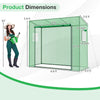 Outdoor portable walk-in greenhouse with PE cover, heavy-duty metal frame, and roll-up zipper door for plant protection.