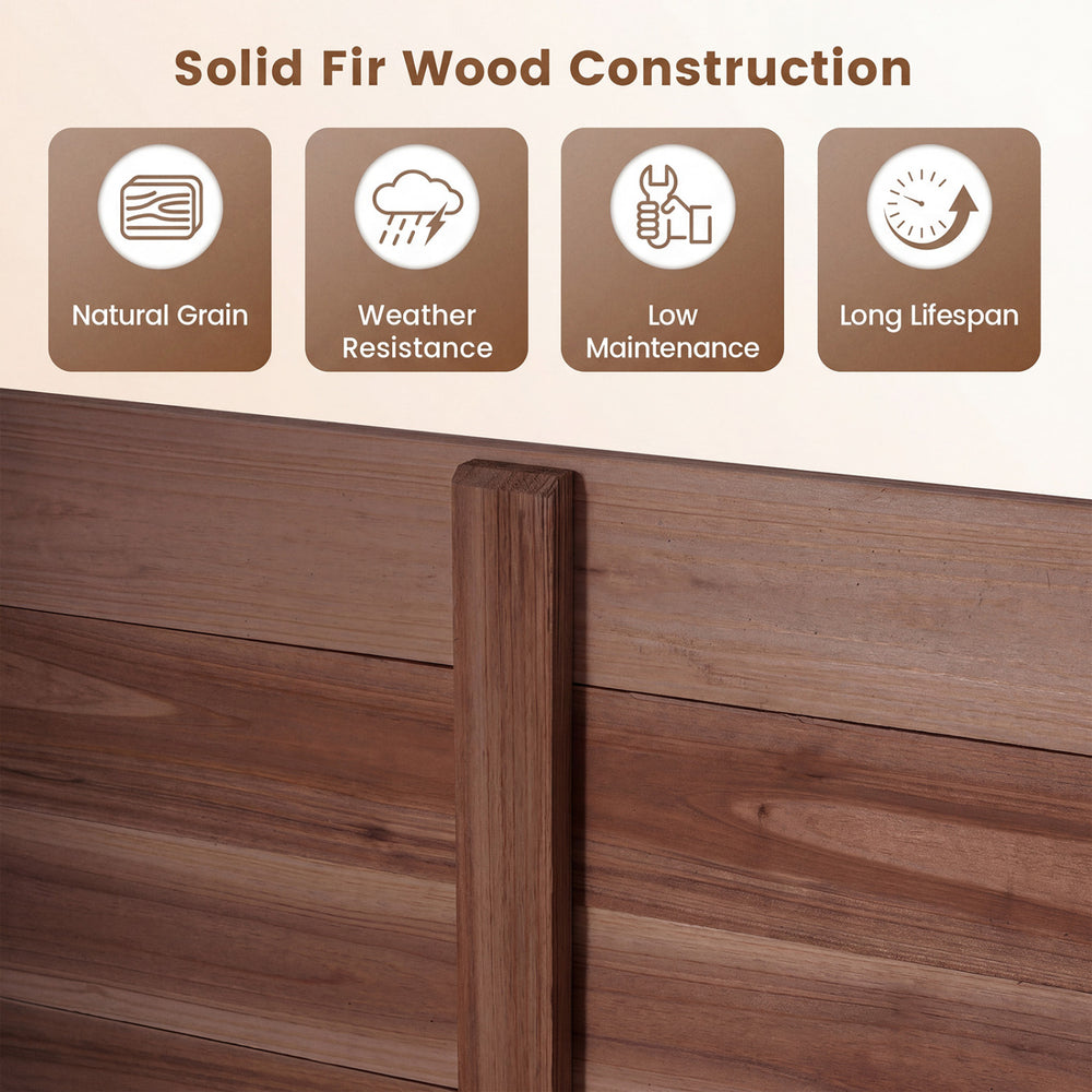Outdoor privacy air conditioner fence made of solid fir wood, featuring natural grain and weather resistance for durability.