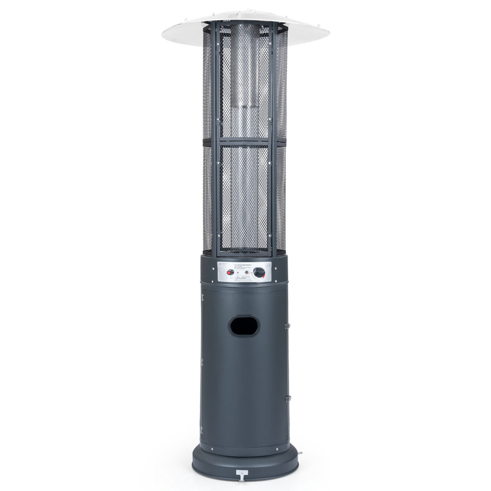 Outdoor Propane Patio Heater with Glass Tube and Tilt-Over Protection-Darkgray - Gallery View 1 of 1