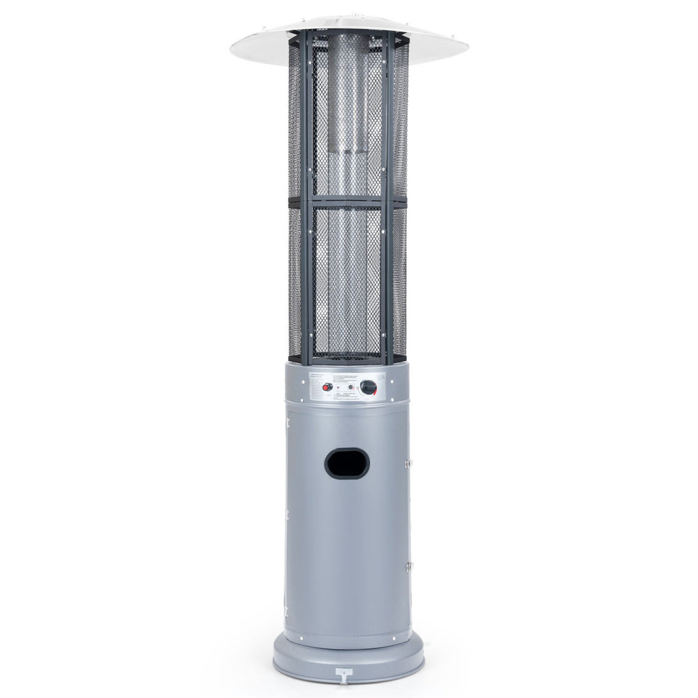 Outdoor Propane Patio Heater with Glass Tube and Tilt-Over Protection-Gray - Gallery View 1 of 1