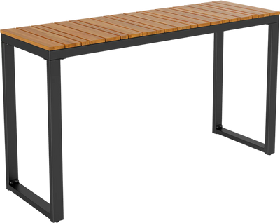Costway Outdoor Rectangle Console Dining Table WPC Tabletop 254831796 New