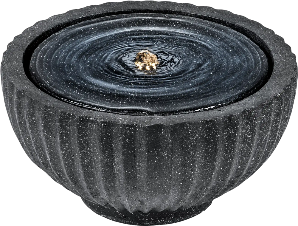 Outdoor Round Sphere Water Fountain with LED Lights and Pump