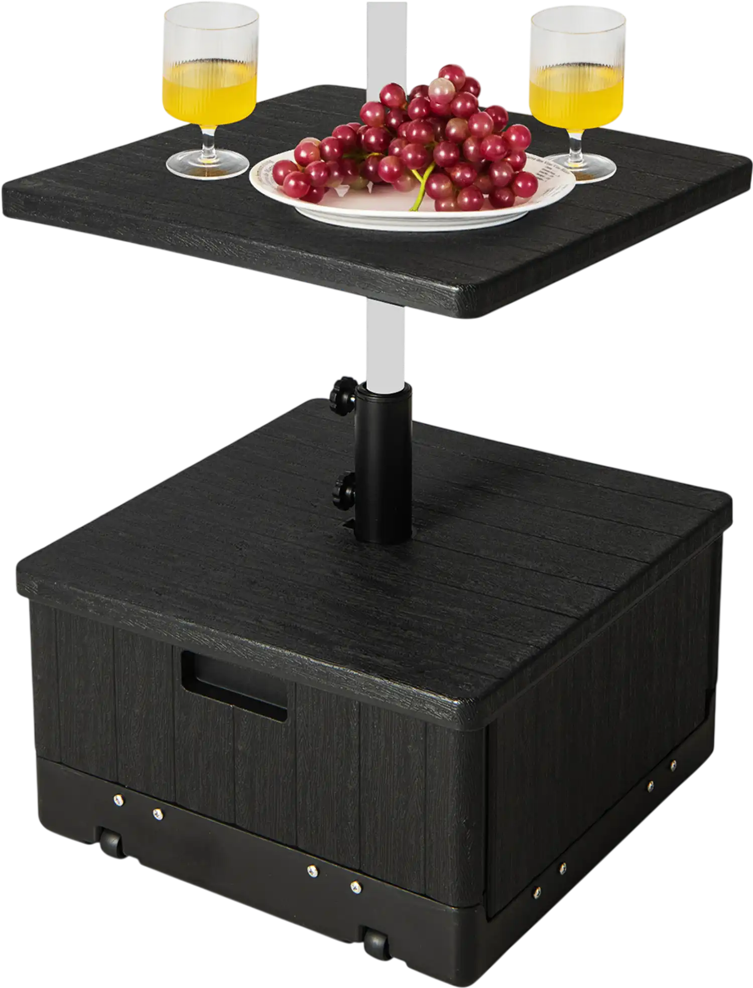 Costway 175 lbs Outdoor Fillable Umbrella Base w/ Table Tray 856297431 New