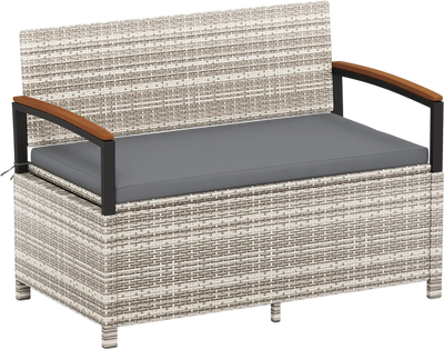 Costway Outdoor Storage Bench Deck Box Patio Cushion 324659871 New