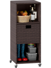Outdoor Storage Cabinet with Drawer and 3 Shelves for Backyard