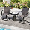 Outdoor Swivel Chairs Set of 2 with High Back and Breathable Seat-Gray - Gallery View 1 of 9