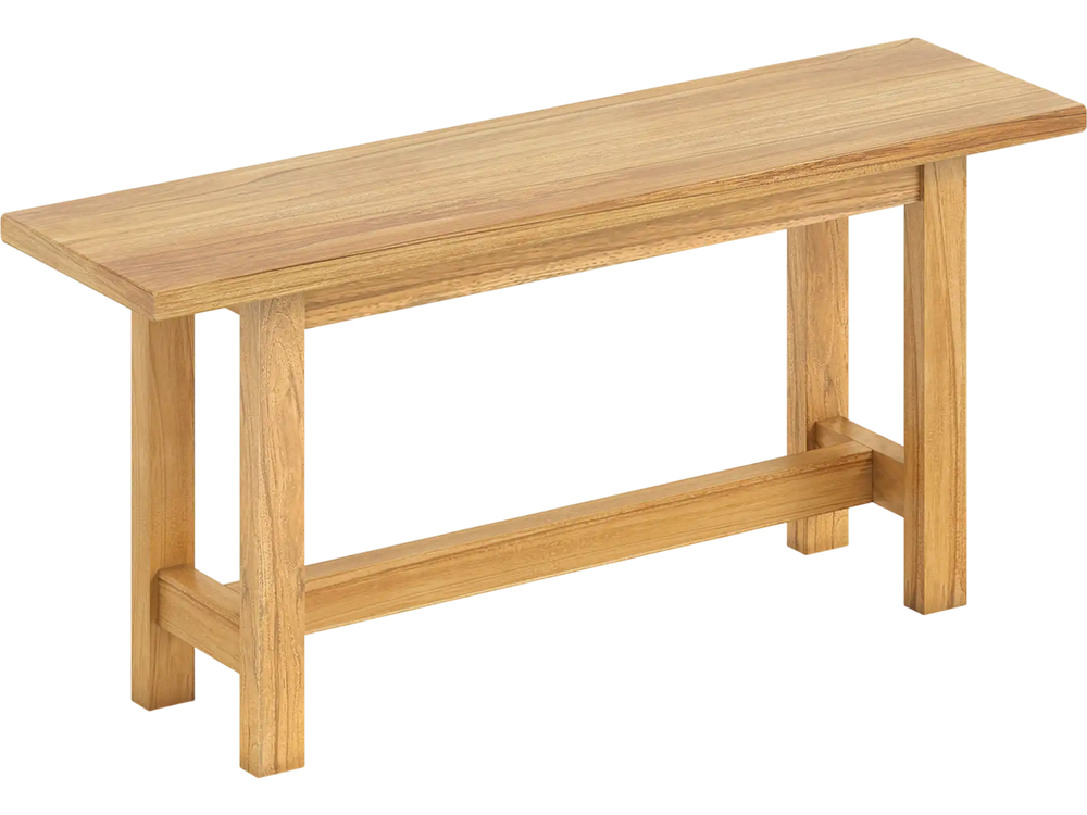 Outdoor Teak Wood Bench for Porch Backyard and Poolside