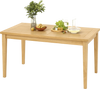 20 Inch x 35.5 Inch Outdoor Teak Wood Coffee Table with Slatted Tabletop for Balcony
