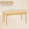 Teak wood coffee table with slatted tabletop, measuring 20"x35.5", ideal for balcony use and easy drainage.