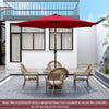 10 Feet Patio Umbrella with 112 Solar Lights and Crank Handle-Wine - Gallery View 1 of 11