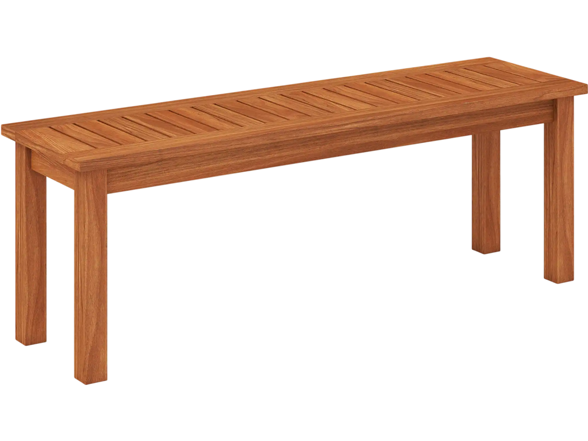 Costway 2-Person Outdoor Wood Backless Patio Garden Bench Slatted Seat 39788628 New