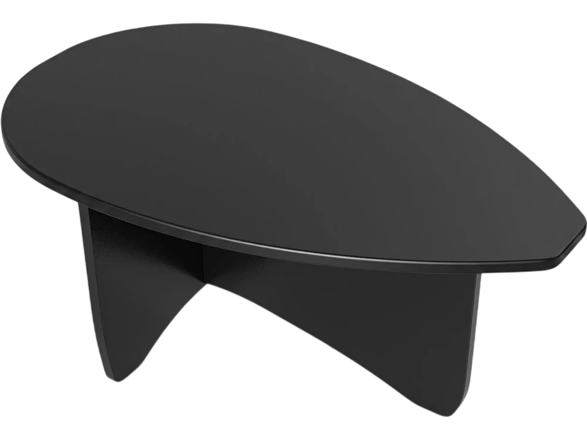 Costway Mid Century Modern Oval Coffee Table Accent Wooden Center Table 83425549 New
