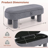 Oval storage ottoman bench with soft velvet fabric, roomy hidden storage, and stylish design for versatile home use.