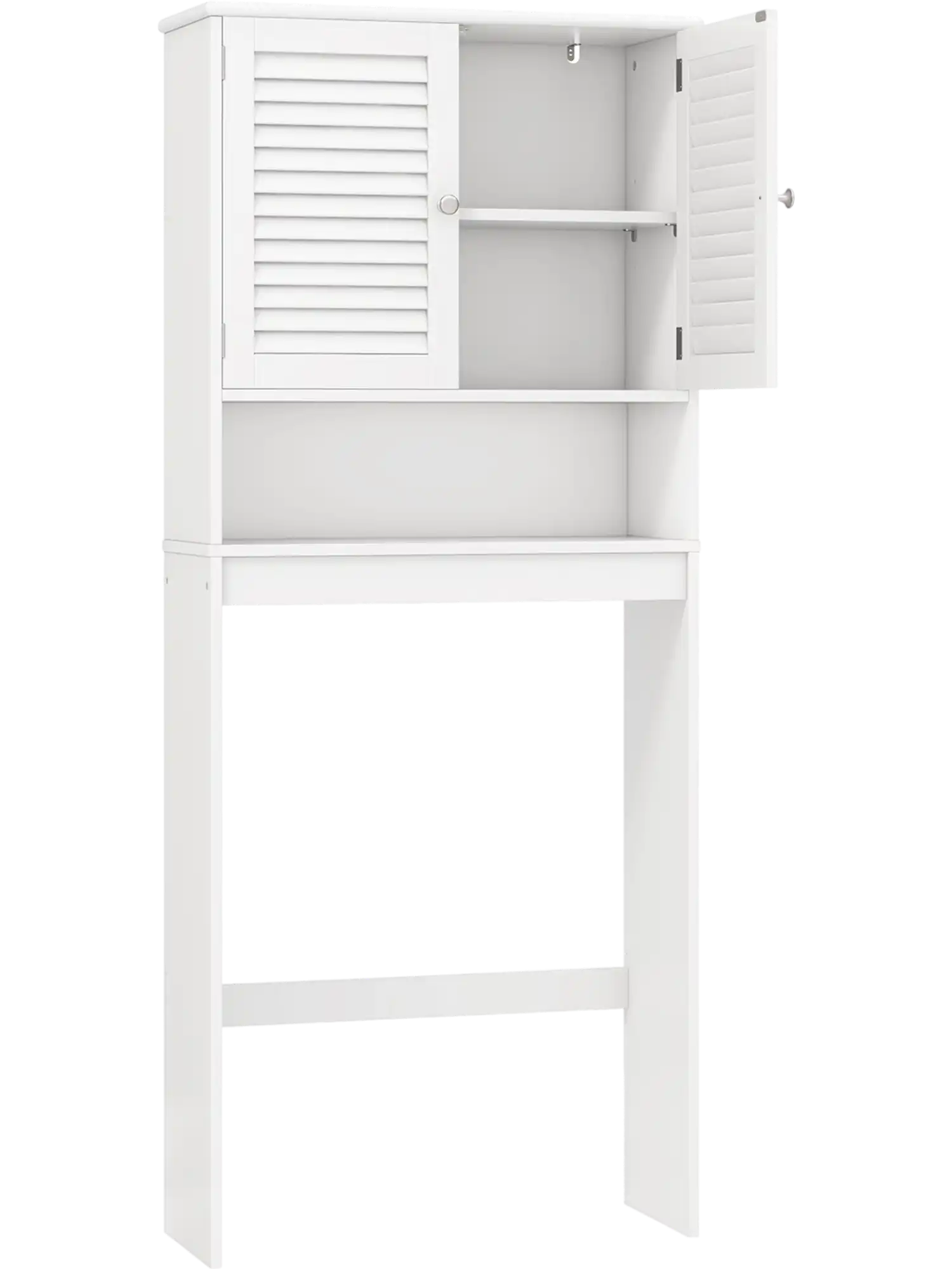 Costway Over Toilet Storage Cabinet Double Doors Adjustable Shelf 29605184 New