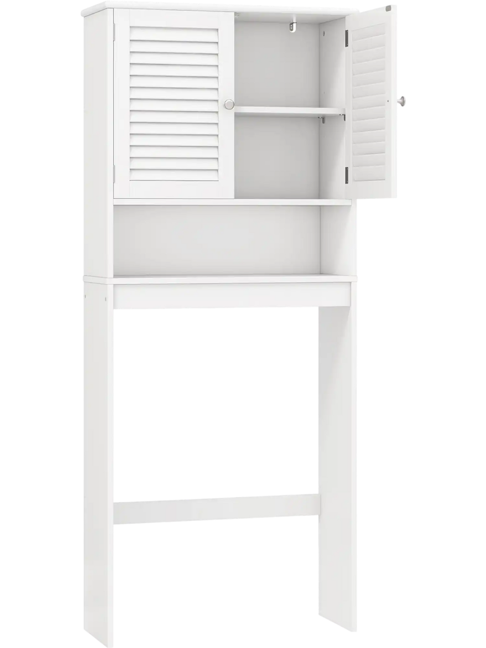 Over The Toilet Storage Cabinet with Double Doors and Adjustable Shelf