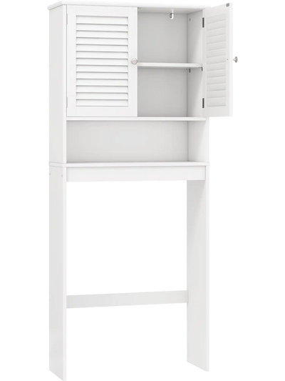Costway Over Toilet Storage Cabinet Double Doors Adjustable Shelf 29605184 New
