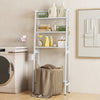 3-Tier Over The Toilet Storage Shelf with Adjustable Bottom Bar-White - Gallery View 1 of 11