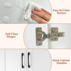 Easy-to-clean surface and sleek cabinet handles of the Over Toilet Space Saver Bathroom Organizer for efficient storage.