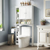 Over the Toilet Storage Cabinet with Adjustable Shelf and Bottom Bar-White - Gallery View 1 of 10