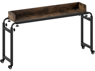 Costway Queen Size Mobile Overbed Desk with Wheels Adjustable Height 26433206 New