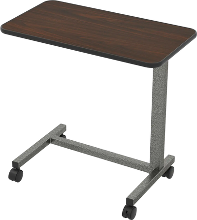 Costway Overbed Table Lockable Rolling Wheels H-Shaped Base 23865143 New