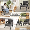 Oversized accent chair in gray with metal frame and armrests, ideal for living room, bedroom, or reception area seating.