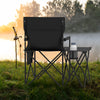 Oversized Camping Chair with Side Table and 2 Storage Pockets-Black - Gallery View 1 of 9