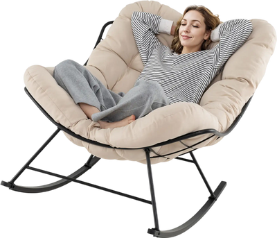 Costway Oversized Egg Papasan Porch Chair Padded Cushion 27562756 New