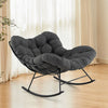 Oversized Egg Papasan Chair with Padded Cushion for Porch-Gray - Gallery View 1 of 10