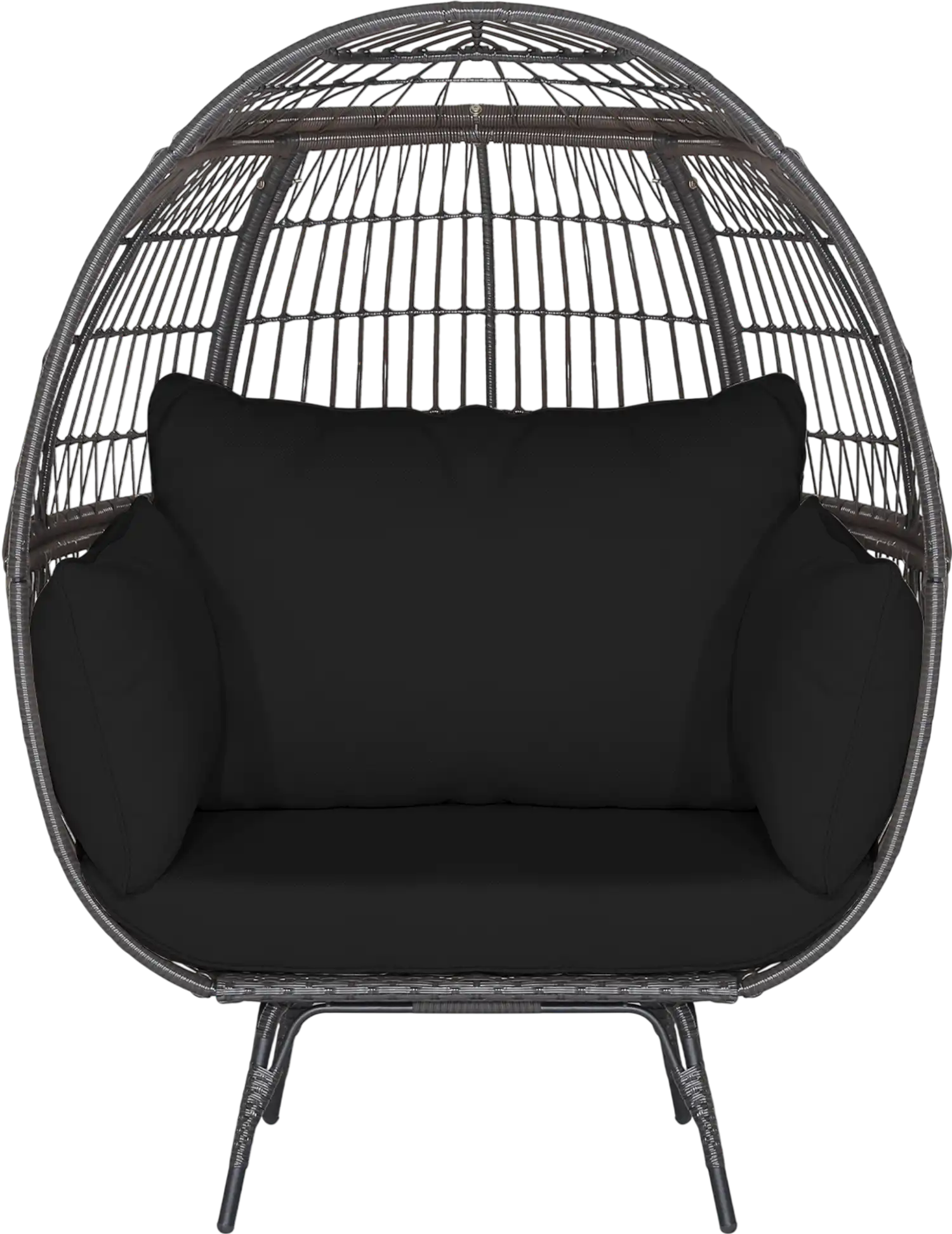 Costway Oversized Patio Rattan Egg Lounge Chair with Cushions 29158306 New